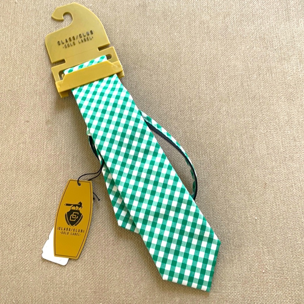 Class Club Gold Label Kids Green and White Tie